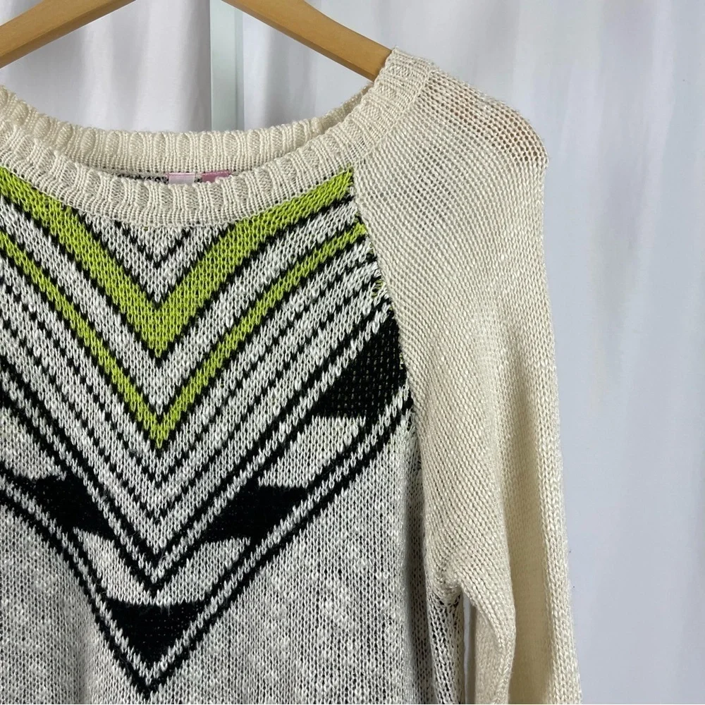 Confess Large Knit Beachy Scoop Neck Longline Slouchy Oversized Sweater Loose